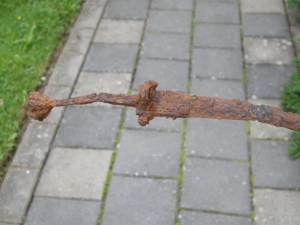 Greppet på en dekorerad klinga