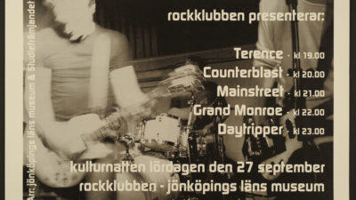 affisch för rockklubben 27 september