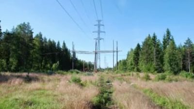 Undersökningsområde i en kraftgata
