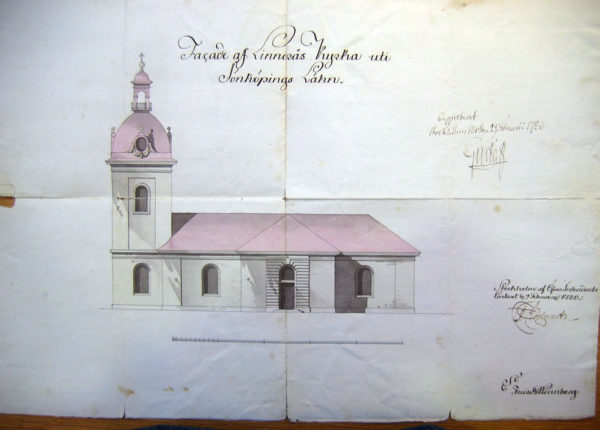Ritning till Linderås kyrka