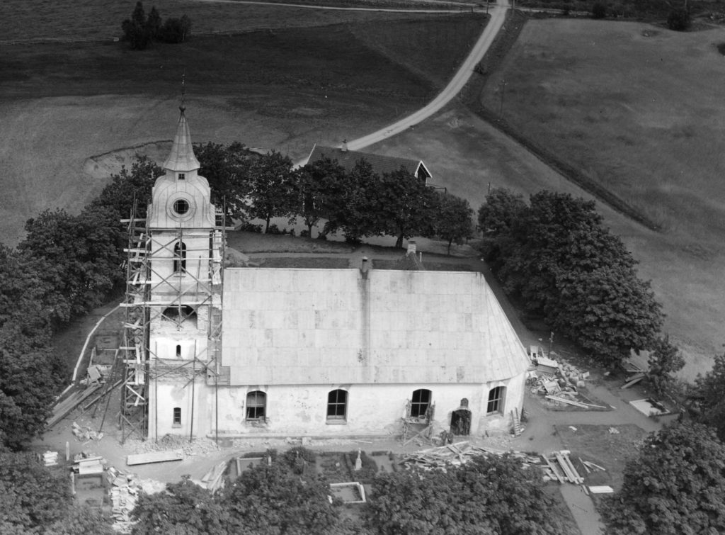 Sundbärgs barockkyrka flygbild