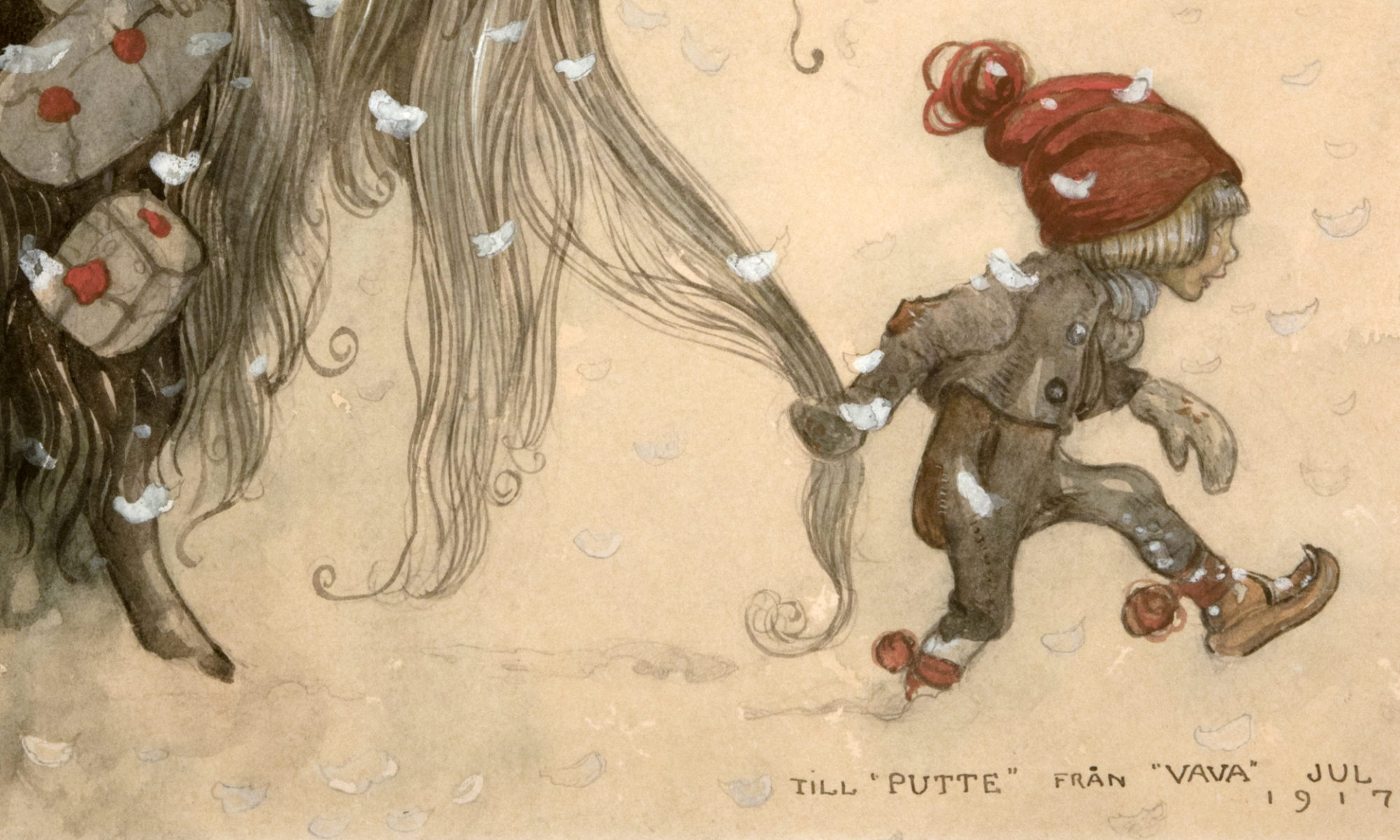 Julbocken, akvarell av John Bauer